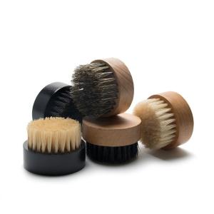 Customized Boar Bristle Beard Brush Round Men Moustache Brush Durable