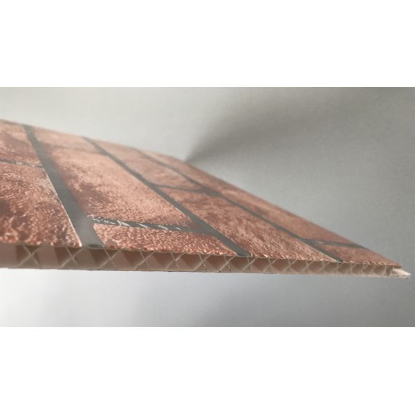 X Hollow Core Structure Plastic Brick Wall Panels , Decorative Plastic Wall Covering Sheets