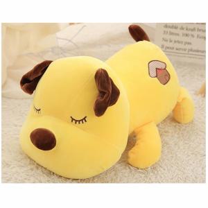 Kids Cute Dog Plush Pillow , Yellow Color Plush Puppy Pillow 33 - 90CM
