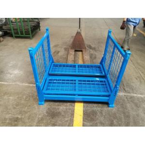 China Roll Portable Cages Industrial Storage Cage Materials Handling Warehouse Full Opening on sale