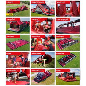 Commercial Use PVC Inflatable 5k Run Obstacle Course With Fire Resistant