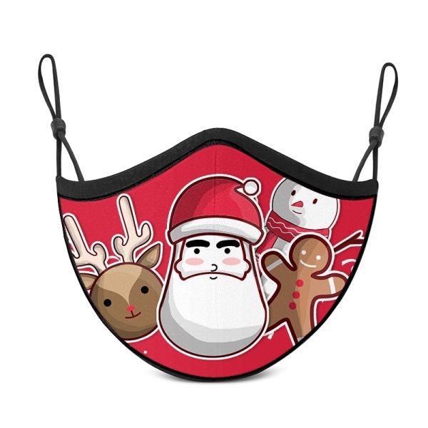 Christmas Children'S Face Mask , Colorful Holiday Face Masks 100% Cotton
