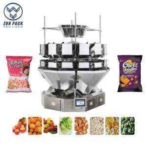 304SS Potato Chips Pillow Bag Vertical Packing Machine With Multihead Weigher