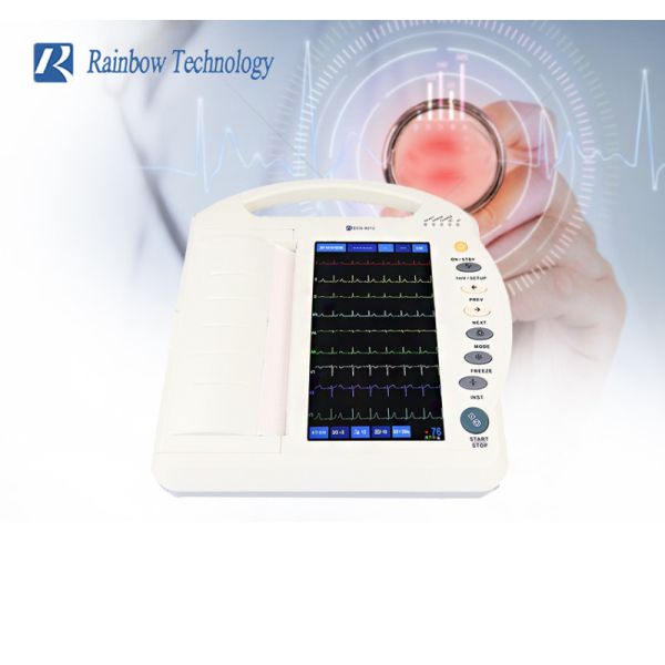10.1 Inch Touch Screen Automatic ECG Machine digital 12 Channel Electrocardiogra