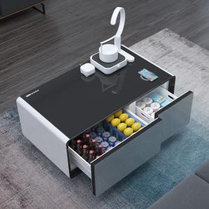 LED Light Coffee Table with Fridge Drawers and Cooling Storage 1020*585*472