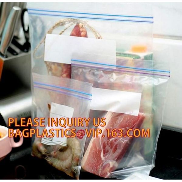 Clear food grade poly custom LDPE plastic Zip lockkk bag with color box packing,