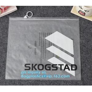 Biodegradable eco-friendly slider k frosted EVA bag, PVC Wash Bag With Slider