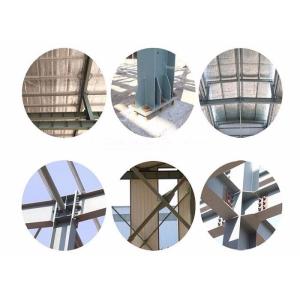 Pre - Fabricated Steel Structure Warehouse Customized Galvanized / Painted