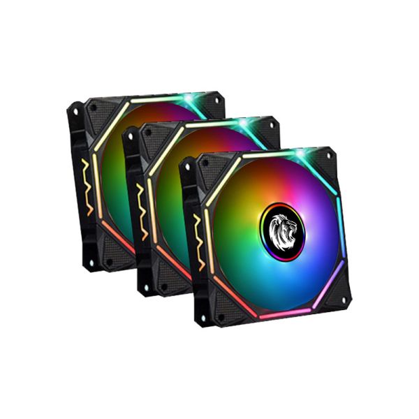52.5CFM RGB Chassis Cooling Fans Air Volume Silent DC 12V 4P Heatsink PC