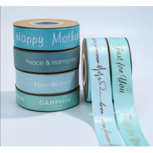 Flower Shop Gift Packing Wrapping Twill Ribbon Printing With Logo