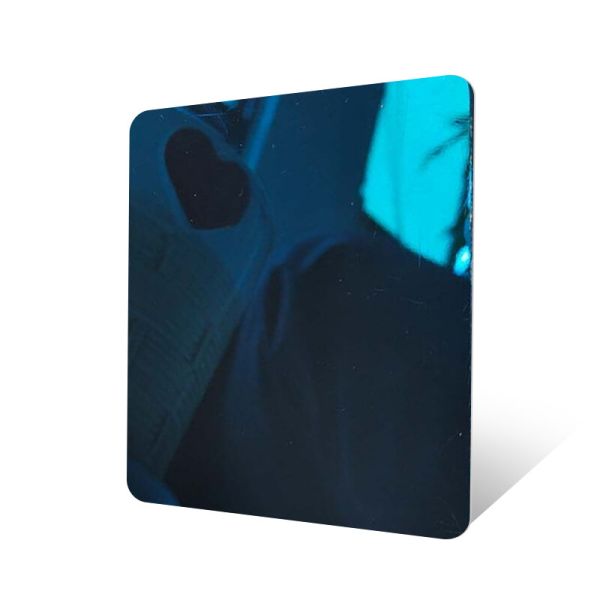 Sapphire Blue Colour Mirror Stainless Steel Sheet Mill Edge