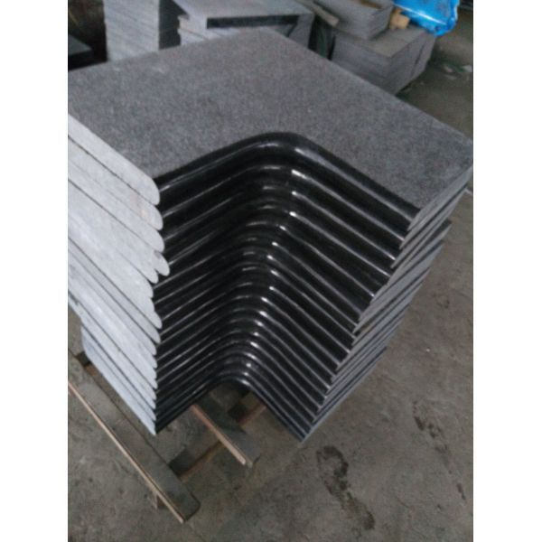 Multi Function Polished Granite Floor Tiles / Black White Galaxy Granite Floor