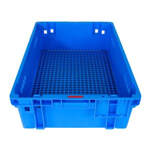 Supermarket Storage Mesh Turnover Box Eco-Friendly PP Plastic Crate Stackable