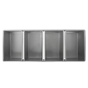 Cheap RK Bakeware China Foodservice NSF Custom 680g 4 Strap Glazed Nonstick Bread Loaf Pan for sale