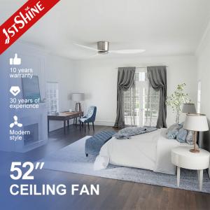 Cheap Low Profile Flush Mount Fancy Plastic Blades Commercial App-Controlled LED Ceiling Fan for sale
