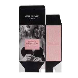 Black Paper Custom Printed Packaging Box Folding For Bra Lingerie
