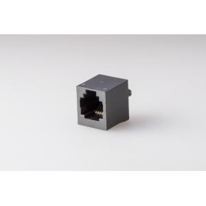 PBT Black 6P6C 180 Degree RJ11 Jack Without Ear Tab Down RJ11 Modular Jack