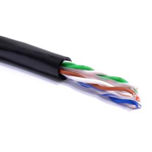1000ft (305m) Cat6 Cable Unshielded (UTP) Solid Copper CMR Black Bulk Ethernet