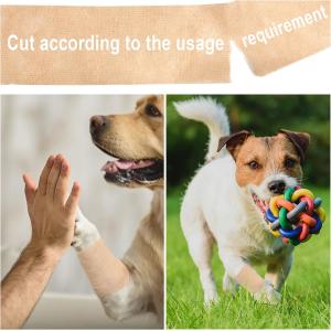 Beige-Self Adhesive Cohesive Bandage Wrap, Self Adherant Non-Woven Wrap Rolls,