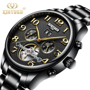 Cheap Automatic mechanical KINYUED watch fashion stainless steel mens waterproof automatic mechanical watch for sale