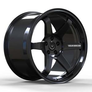 Cheap Monoblock Gloss Black 1-Piece Forged Wheels For GTR Staggered 20inch Alloy Car Rims for sale