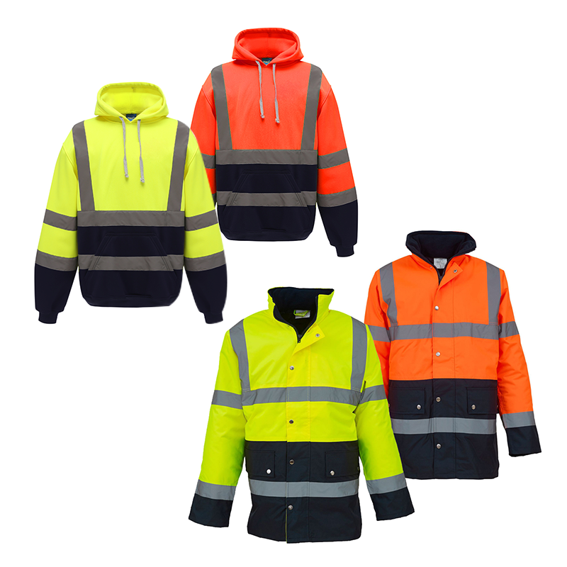 5xl En471 Breathable Fluorescent Reflective Jacket Construction Bomber Waterproof Hi Vis 2 In 1