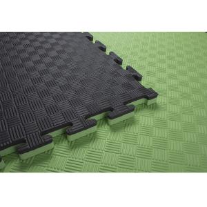 Green Black 40*40inch Gym Foam Mat Exercise Floor Squares 2 Layers