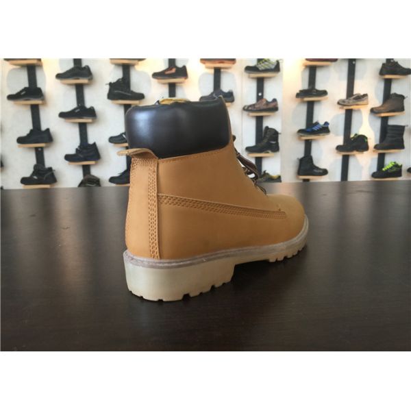 Cuff Collar Men'S Composite Toe Work Boots Camel Color Flame Resistant Work Boots