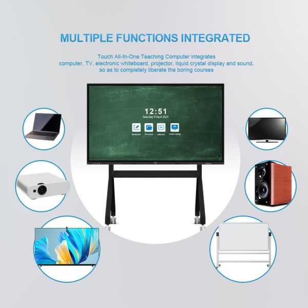 Quality Effortless Meeting Minutes with Digital Interactive Smart Board AI-powered Transcription 4K Touch Display wholesale