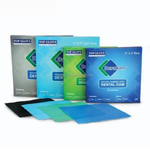 China Power Source Manual Plastic TOP GLOVE Direct 100% Natural Rubber Latex Dental Dam For 36pcs/box on sale