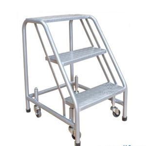 Position Movable Industrial Warehouse Platform Ladder With Wheels 2 Or 3 Steps