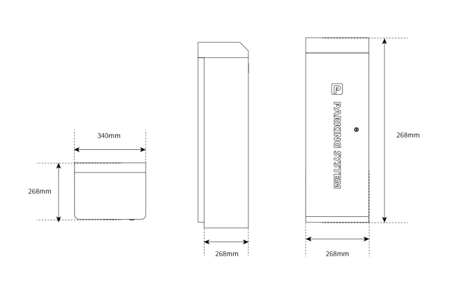 6th Brushless DC Motor Vehicle Barrier Gate IP54 Rated with Adjustable Speed 1.5s-6s