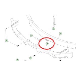 BUMPER BEAM FOAM FOR TESLA MODEL 3 (2023+) 1741046-00-F