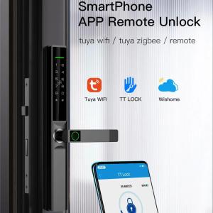 Digital Office Smart Sliding Door Lock Thermal Break Aluminum Alloy Handle Lock