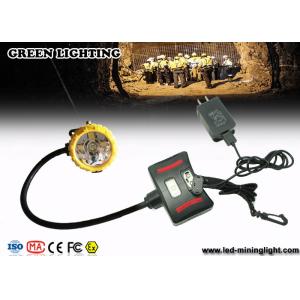 Cheap 348 Lum Explosion Proof Rechargeable Miners Headlamp / IP68 Waterproof Mining Cap Lights for sale
