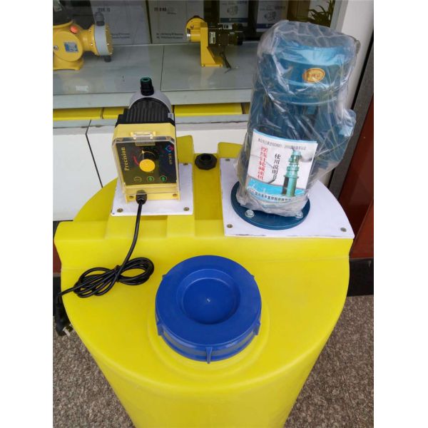 Round PAM PAC Chemical Dosing Tank With Bulkhead Mc200l Rotomoulding Durable