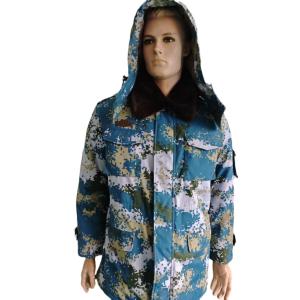 China Tactical Blue Camo Insulated Jacket Detachable Thermal Liner and Adjustable Waist Strap on sale