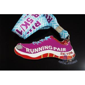 China Shoe Shape Custom 5k Medals , Custom Olympic Medals Antique Color Plating on sale