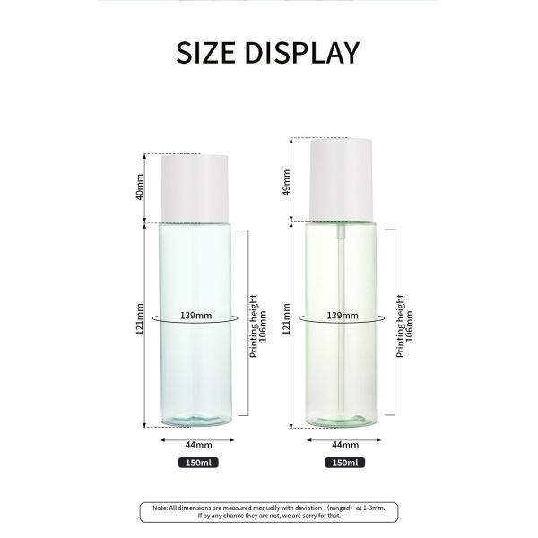 Plastic Empty Body Fine Mist Spray Bottle For Perfume Moisturizer Water