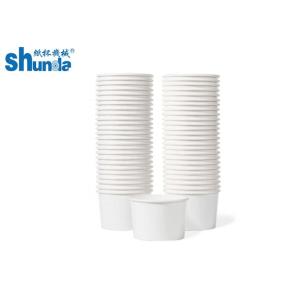 Biodegradable Disposable Customized Sturdy White Paper Soup Bowl For Cold Hot