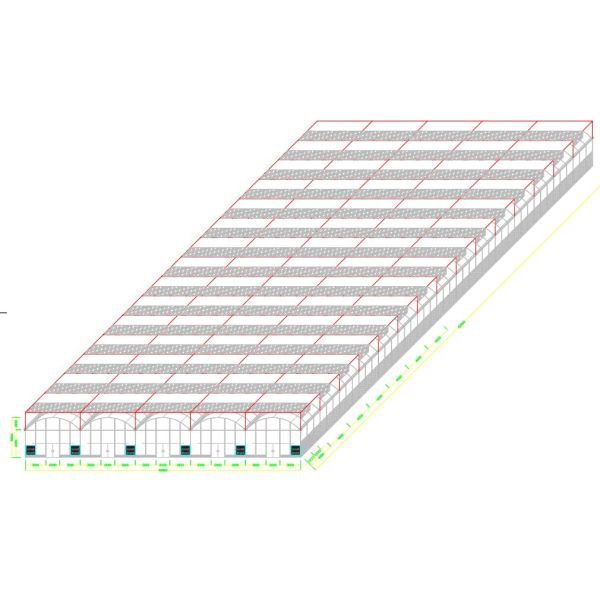 Plastic Dome Multi Span Greenhouse Stable Performance Commercial Long Lifespan