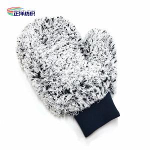 China 20x25cm 1100gsm 100% Polyester Luxury Chenille Microfiber Car Cleaning Gloves on sale