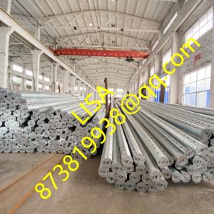China 15kv 2.75mm Distribution Steel Pole Octagon Shape 30FT Galvanized Pole on sale