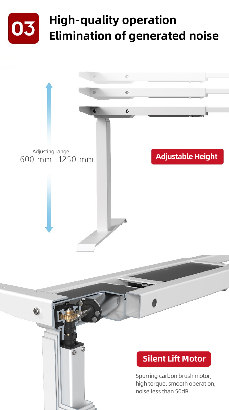 Customized Modular Lifting Desk Home Computer & Laptop Elevated Table Power-driven Height-adjustable Workstation Desk for Office