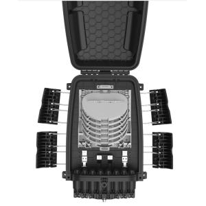 Cheap Pre-connectorized Optical Fiber Distribution Box GFS-16Q-3IP68 144F 378*255*116mm 16 household aerial/wall/pole -mounted for sale