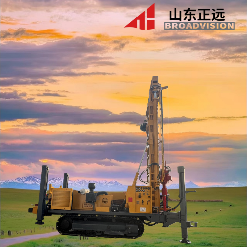 Professional Crawler Water Well Drilling Rig for Air Pressure 1.6-8Mpa and Max