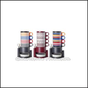 customed promotion stacked 4pcs set Eco coffee water milk mug cup with sppoon