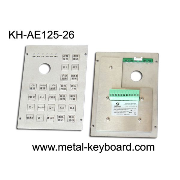 Quality 26 Keys Ruggedized Industrial Metal Keyboard , dustproof keyboard wholesale