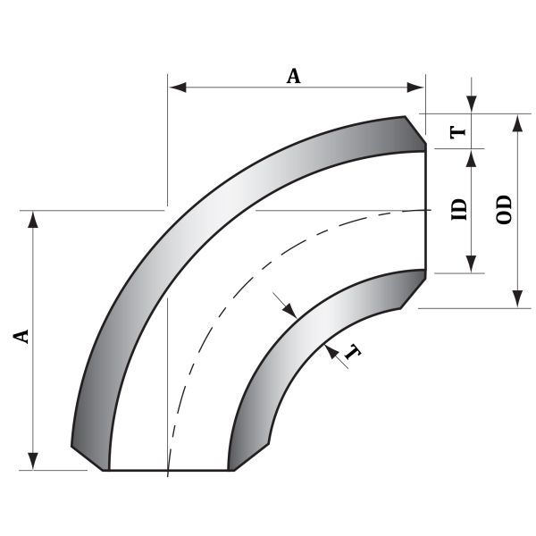 ASTM B366 Monel 400 / UNS N04400 Elbow 90 Degree Nickel Alloy Steel Buttweld Fitting