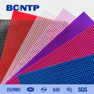 Clear Transparent Mesh Fabric Waterproof Polyester PVC Tarpaulin